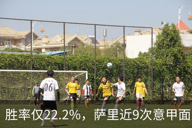 胜率仅22.2%，萨里近9次意甲面对米兰仅取得2胜7负